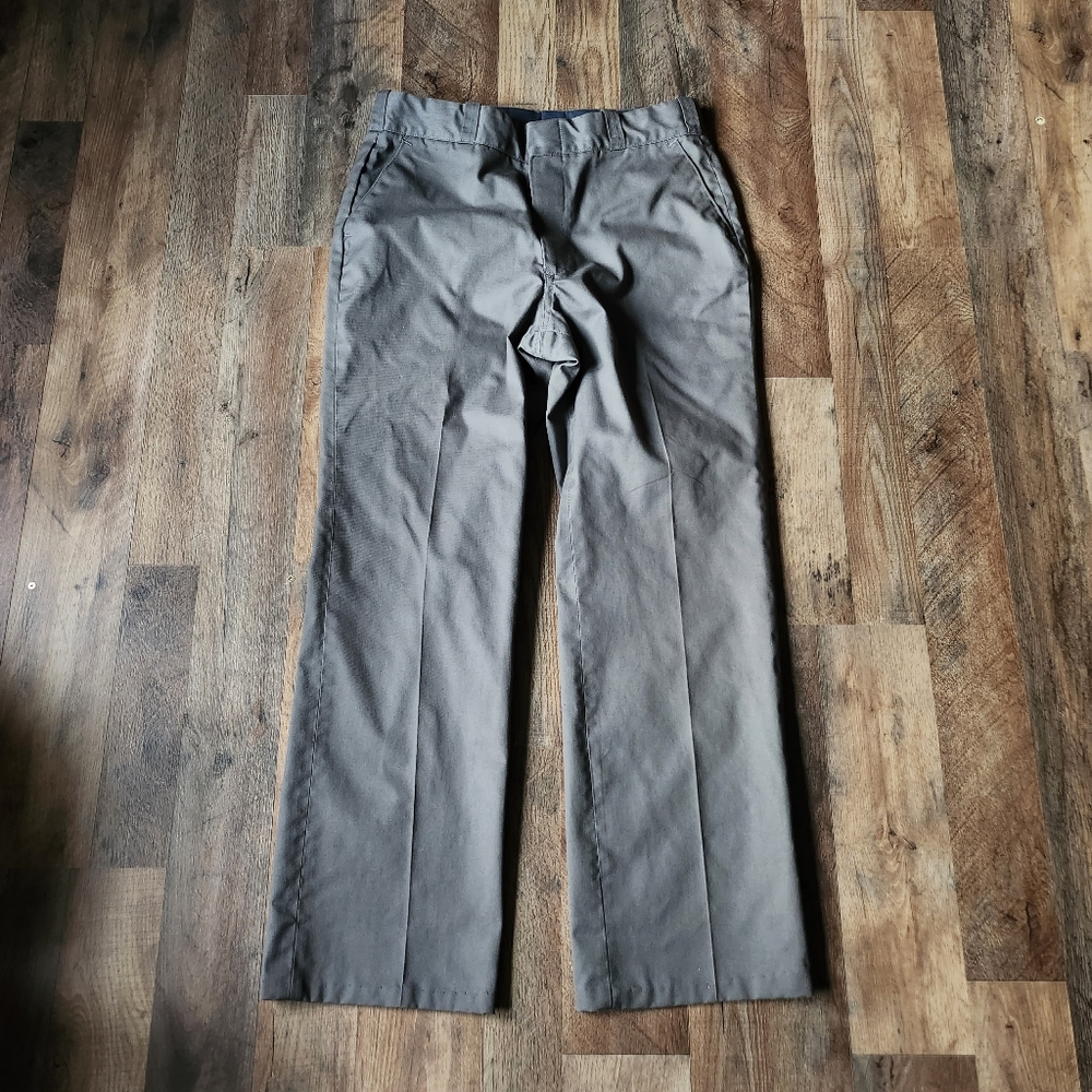 Vtg 70s Union Made Permanent Press Men 36 Wide Leg Chino Khaki Pants. YS